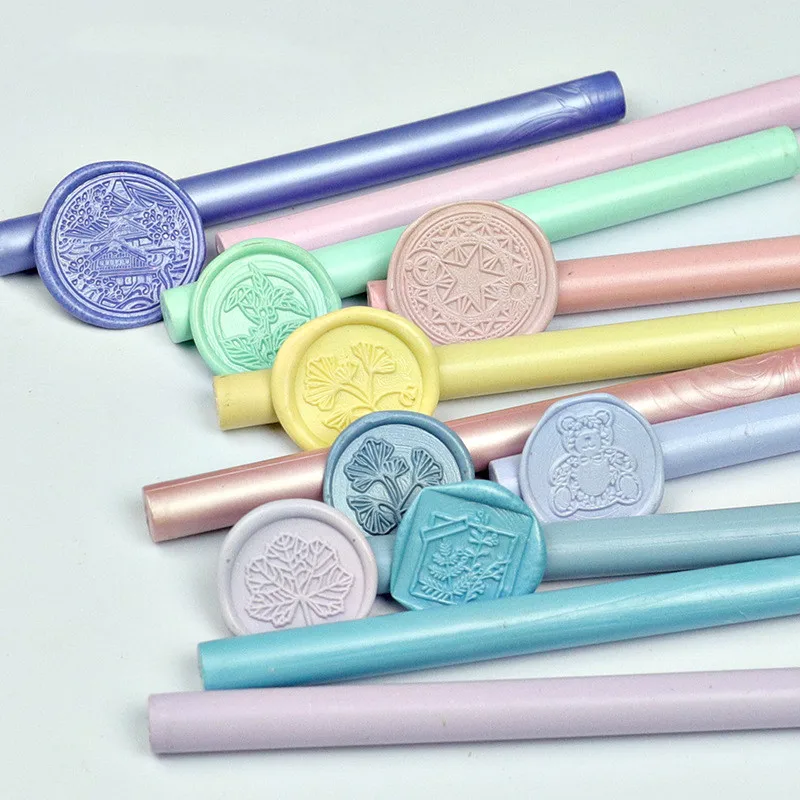Sealing Wax Stick Beads Stamp 10Pcs 11mm for Glue Gun Melt Craft Envelope Wedding Wax Sealing stamp Making Tool