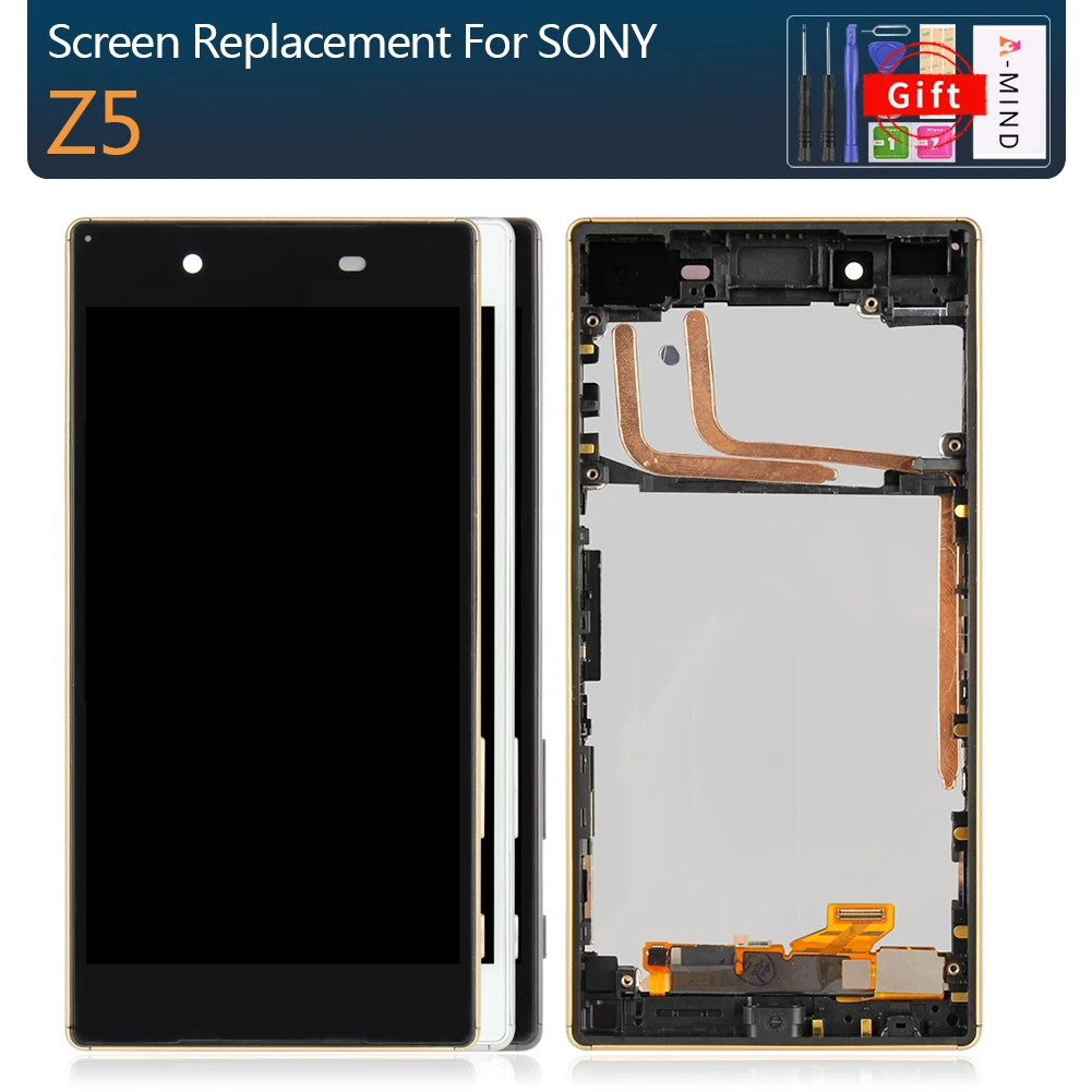 100% Оригинальный дисплей для SONY Z5 lcd сенсорный экран с рамкой Xperia двойной E6683 E6653 |