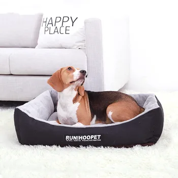 

Free shipping Classic style dog bed pet sofa Wool cloth with soft nap+Oxford spinning warm in winter comfortable