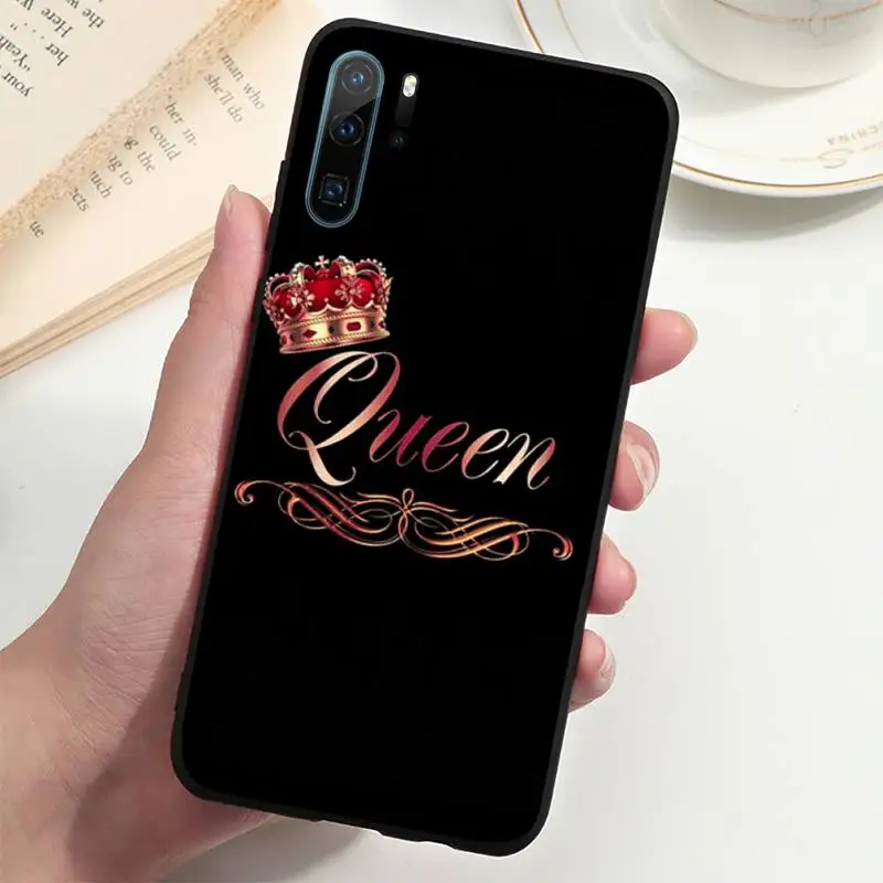huawei silicone case King Queen Crown Phone Case For Huawei P20 P30 P40 lite Pro P Smart 2019 Mate 10 20 Lite Pro Nova 5t cute phone cases huawei