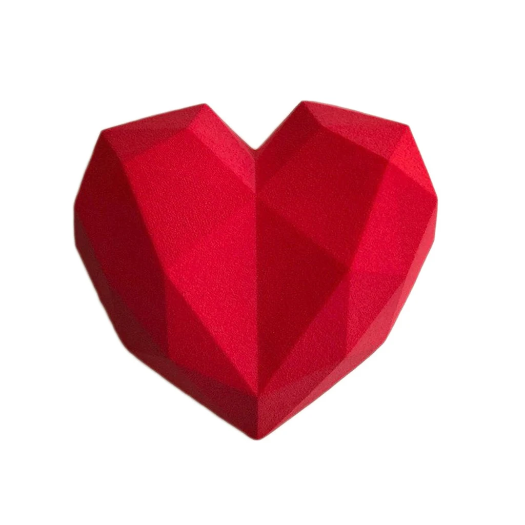 3D Алмазная Любовь Сердце Форма силиконовые формы для выпечки мусс ...