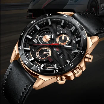 

VA VA VOOM Brand 2020 Fashion Mens Watches Analog Quartz Creative Wrist Watch Man Military Leather Waterproof Sports Clock