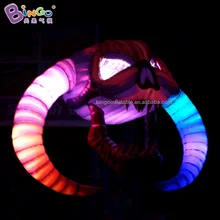 Заводской магазин 3,3x2 м надувной светильник голова дьявола череп Подгонянный Хэллоуин висячая гигантская маска с рогами светодиодный Декор