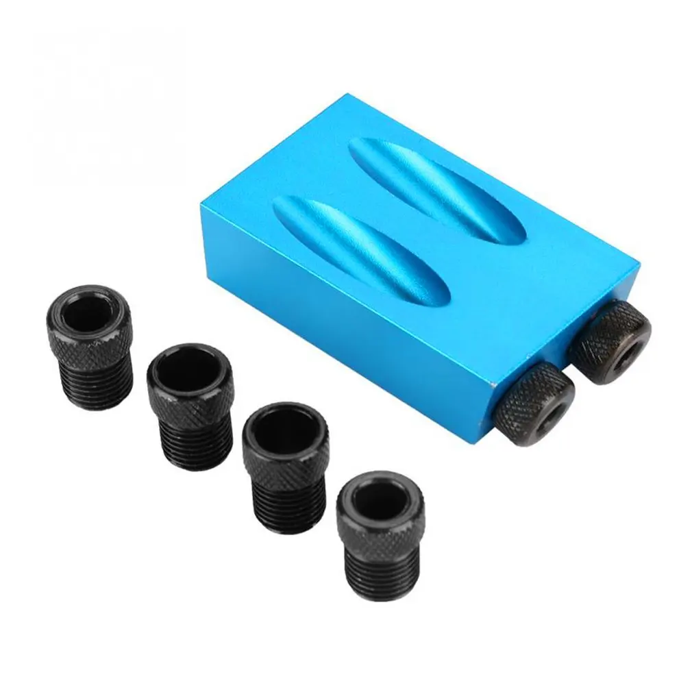 15 Degree Woodworking Guide Oblique Hole Positioner 6/8/10mm Locator Tools Aluminum Alloy Pocket Jig Kit | Инструменты