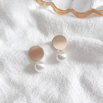

Cute Simulated-pearls Matte Clips Earrings Elegant Round Simple 2019 Earrings