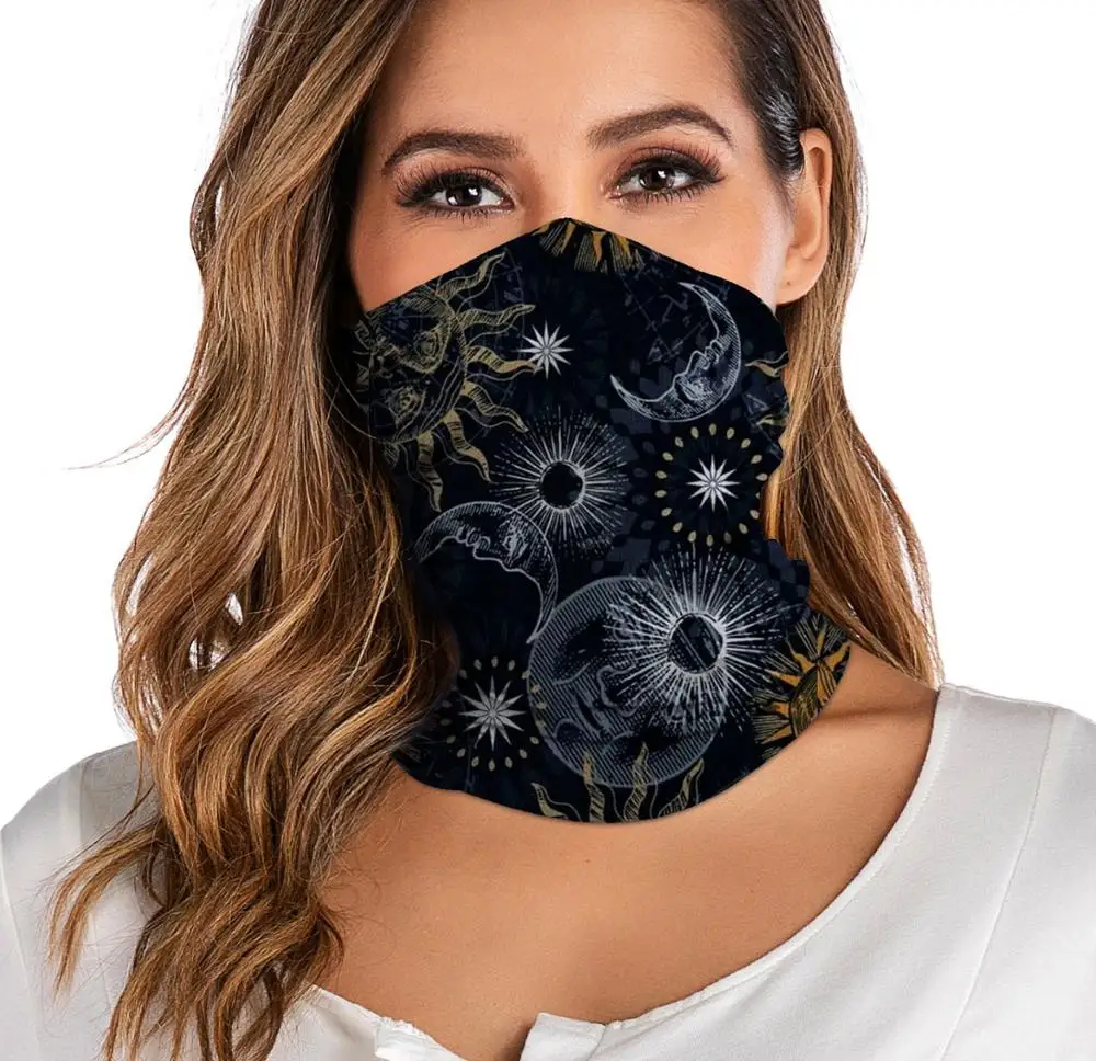 For Women Men Bandana Neck Gaiter Tube Headwear  Face Scarf Dustproof Motorcycle Facemask Windproof Scarf 6