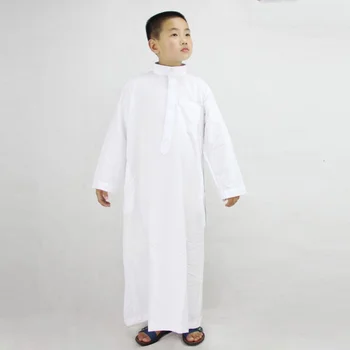

Kids Boys Islamic Jubba Thobe Muslim Clothing Children Abaya Dubai Traditional Robes Kaftan Long Sleeve Shirt Saudi Arabia Dress