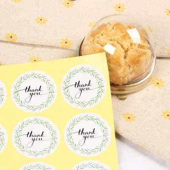 

120Pcs Thank You Packaging Sealing Label Kraft Sticker Baking DIY Gift Stickers