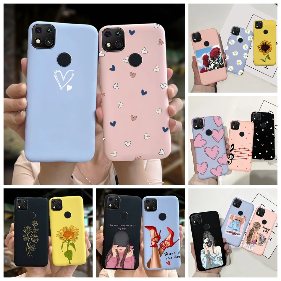 Модный чехол для телефона с красивым рисунком девушек Xiaomi Redmi 9C NFC мультяшный 9A 9