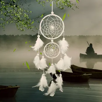 

Korean Version Feather Crafts Dream Catcher Aerial Charm Creative Dream Catcher Wind Chimes Creative Home Accessories