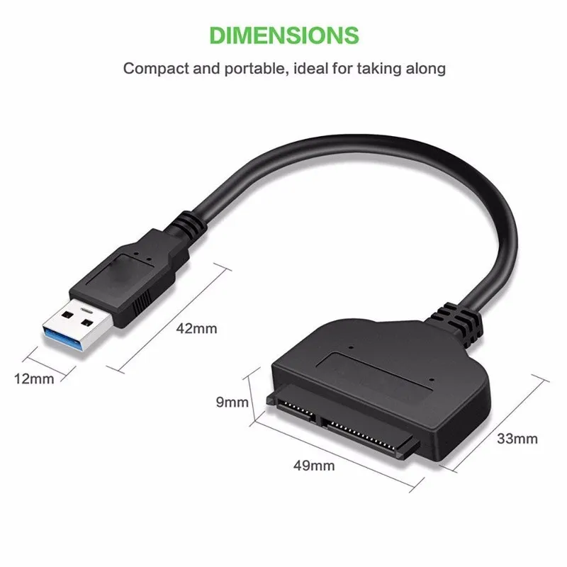 

2.5 ' Externe HDD SSD harde Schijf 22 Pin Sata III Kabel USB 3.0 SATA 3 Kabel Sata naar USB 3.0 Adapter tot 6 Gbps Ondersteuning