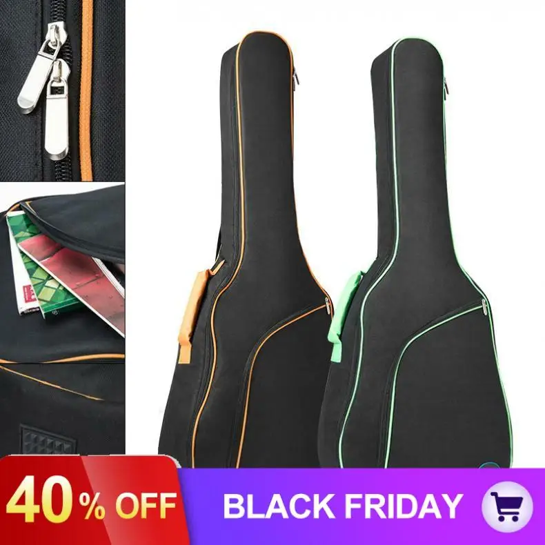 40/41 дюймов Оксфорд ткань чехол для гитары Красочные края Gig Bag двойные ремни Мягкий 10 мм хлопок мягкий водонепроницаемый рюкзак