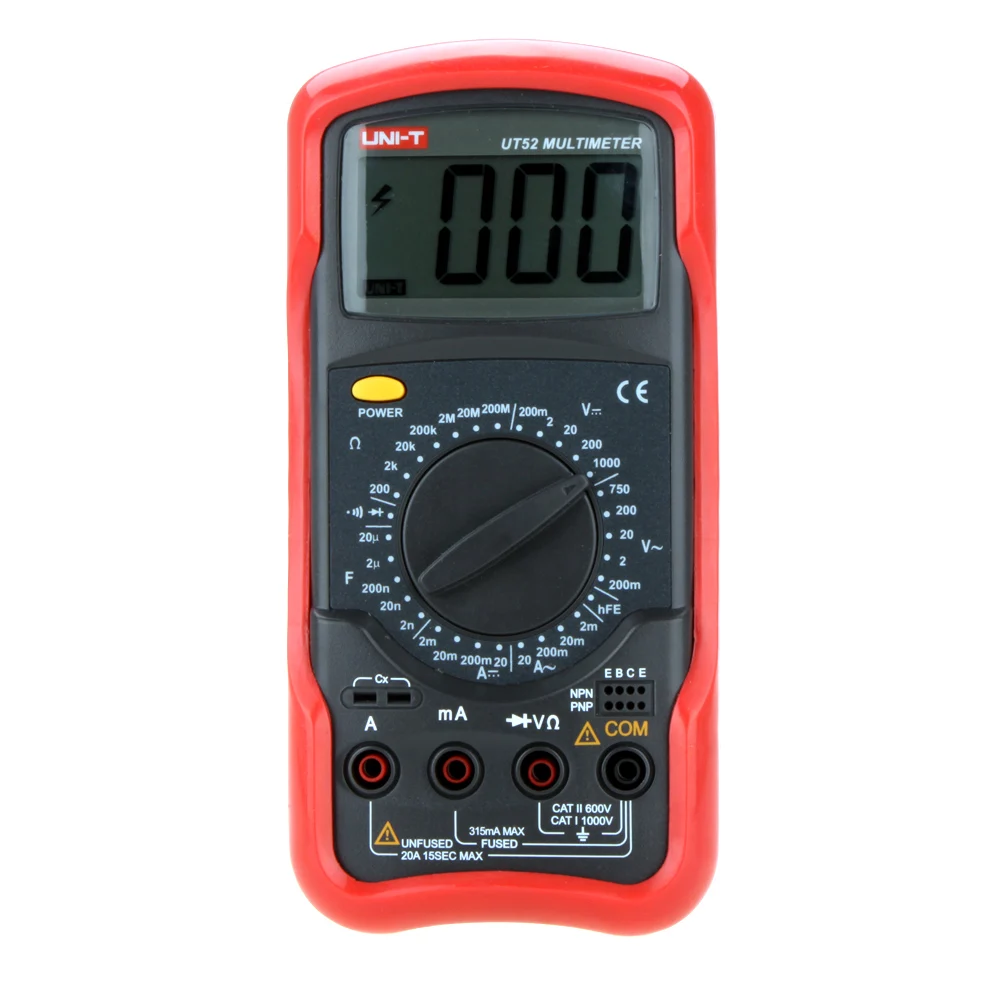 UNI T UT52 Точная ЖК подсветка DMM Цифровые мультиметры с емкостным тестовым