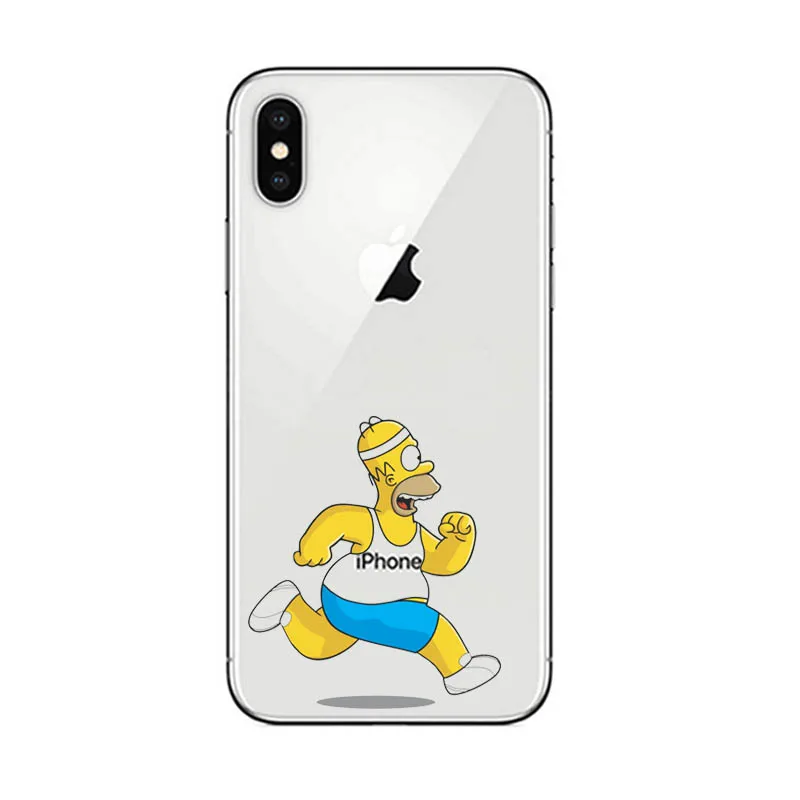 Чехол для телефона Simpson для iPhone 5 5S SE 6 6s 7 8 P PLUS X XR XS MAX Милый Забавный модный силиконовый чехол для телефона с рисунком - Цвет: TPU