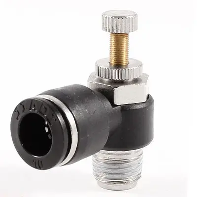 

13mm Male Thread 10mm Tube Push In Fitting Speed Flow Controller Air Valve