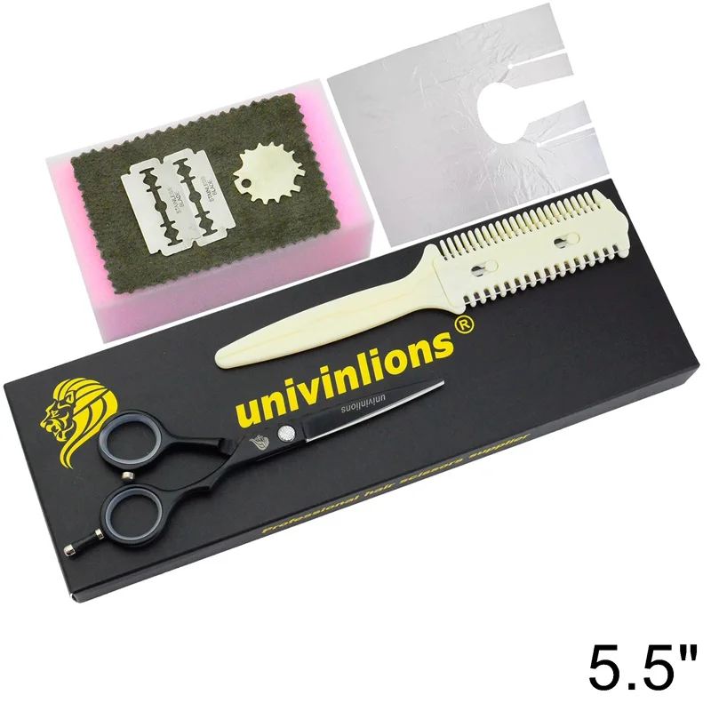 5503A-Cutting Univinlions 5," горячие ножницы для стрижки волос Набор Лучшие Парикмахерские ножницы японские ножницы для стрижки tijeras ciseaux - Цвет: 5503A-Cutting