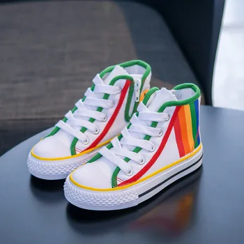 

Children's Shoes canvas shoes boys and girls versatile design sense Sneakers baby high-top colorful casual shoes 2020 summer new