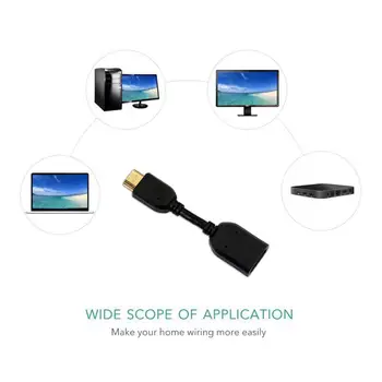 

HDMI Adapter Any Angle Adjustable Rotation 360 Degree Gold Plated HDMI Male to Female Connector Supports 3D 1080P HDMI Extender
