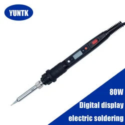 Mini Station de fer à souder numérique électrique 80W, 220V 110V, température réglable, pointes de soudage, outils 