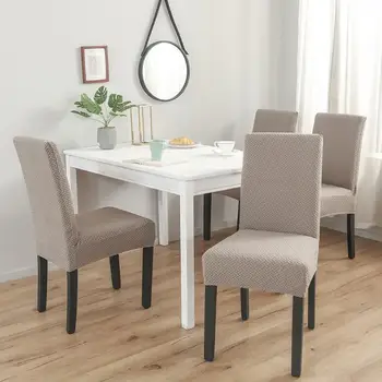 

Camel Knitted Elastic Chair Cover with Sufficient Durability and Ruggedness Banquet Dining Room Hotel Stretch Seat Covers