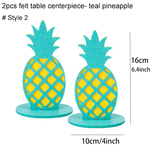 Tropical Flamingo Pineapples Cactus Coconut tree Centerpiece Table decorative Birthday Summer Wedding Hawaiian Party Decorations Pineapple 2