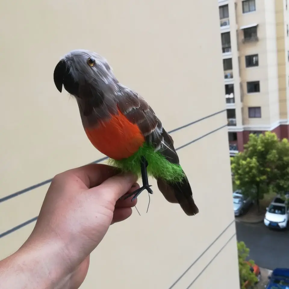 new simulation gray parrot model foam&feather colourful parrot doll about 28cm