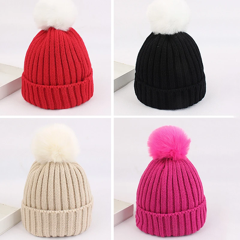 Красочные Venonat детские вязаные шерстяные шапки тюрбан Beanie Теплые шапки Мягкая шапка для девочек и мальчиков эластичная шапка осень-зима