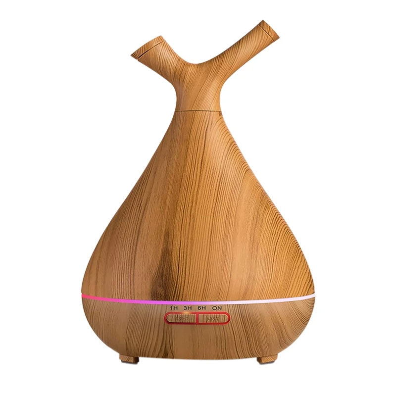 

Aromatherapy Essential Oil Diffuser 400Ml Wood Grain Aroma Diffuser Ultrasonic Cool Mist Humidifier Whisper Quiet 4 Timer Settin