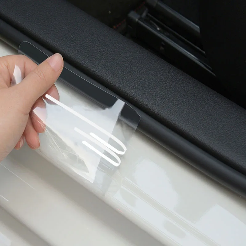 4Pcs Car Threshold Transparent Protection Sticker For SEAT Leon 5F Ibiza 5 6 MII Altea EXEO Toledo 3 Cordoba Alhambra Auto Goods
