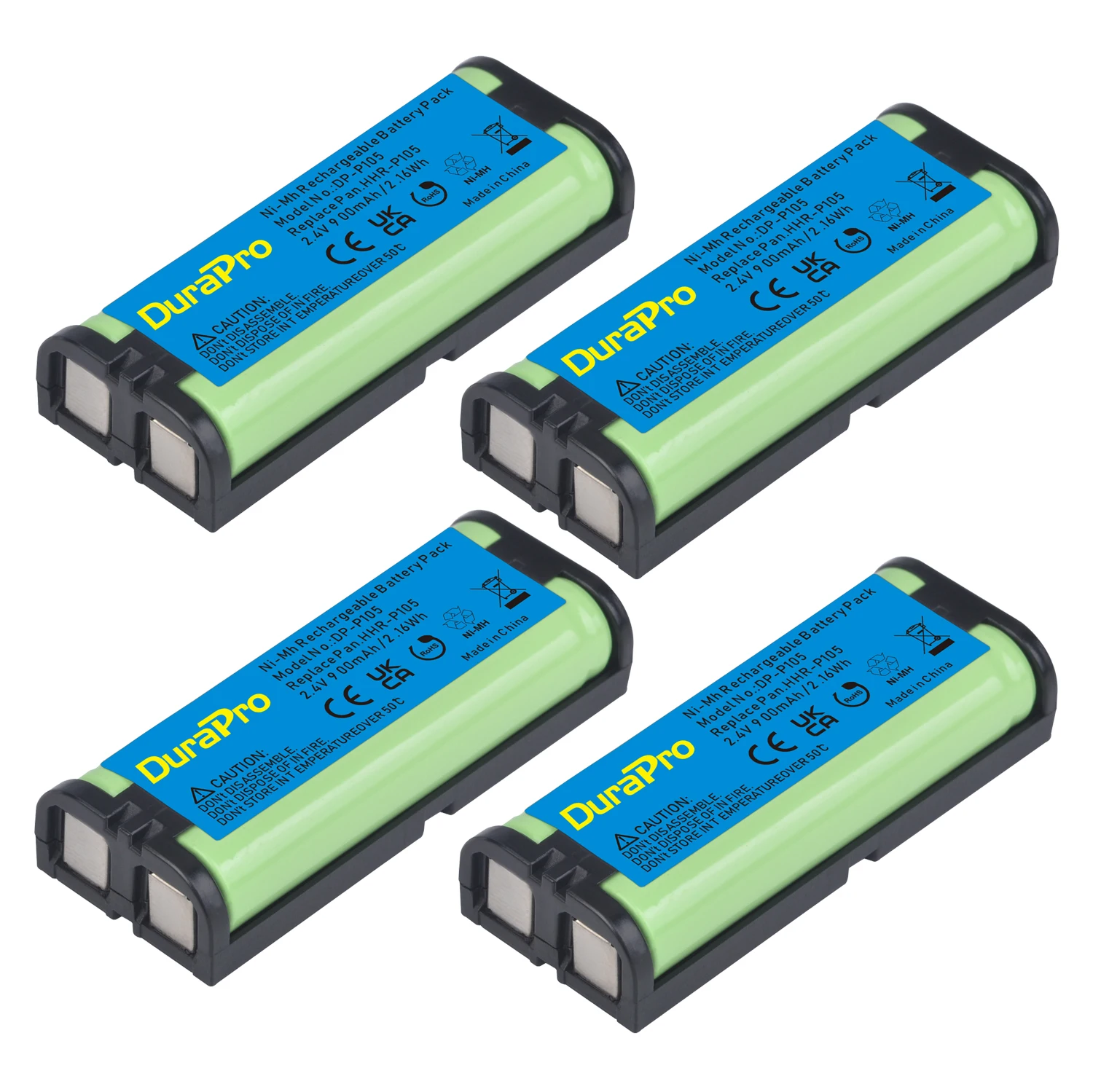 Batteria Ricaricabile Del Telefono Cordless Del Pacchetto Della Batteria Di Ni-Mh Hhr-P105 Hhrp105A Hhr P105A Per Panasonic Hhr-P105A Hhrp105A Hhr P10