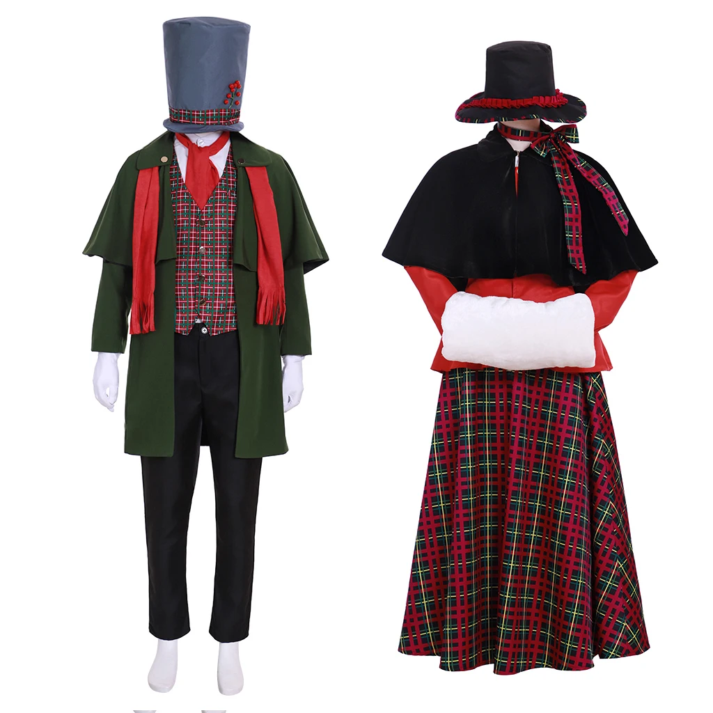 Cosplaydiy A Christmas Carol Cosplay Costume Medievale Mens Womens Church Christmas Fancy Lover Suit L320