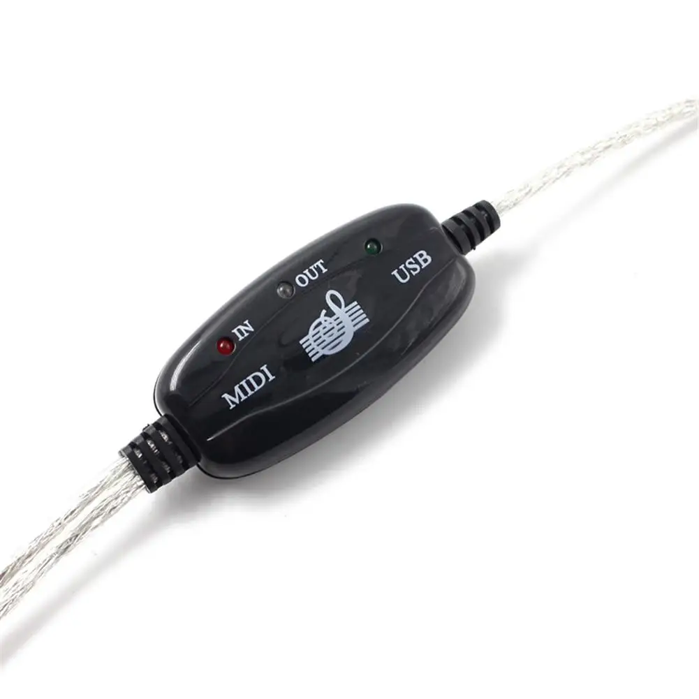 Клавиатура к ПК адаптер USB IN-OUT MIDI интерфейс конвертер записи музыки