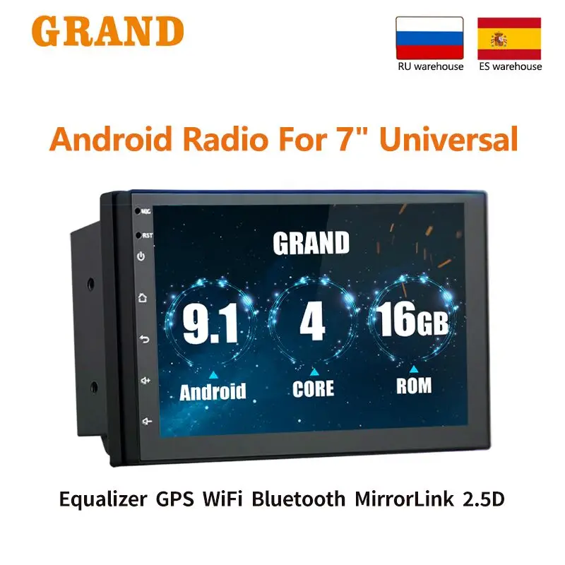 Автомагнитола 2 Din Android GPS навигация мультимедийный видеоплеер Wi Fi автомагнитола
