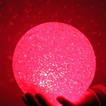 

10cm Round shaped Bedroom Lamp Colorful Crystal Night Light Change in different colors automatically For kids