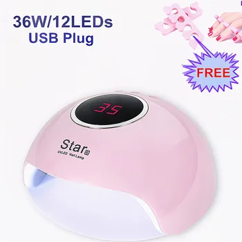 

36W Gel Polish Curing Nail Lamp With Timer Button Smart Sensor LCD Screen Large Space Nail Dryer Led UV Lamps Nail Manicure Tool