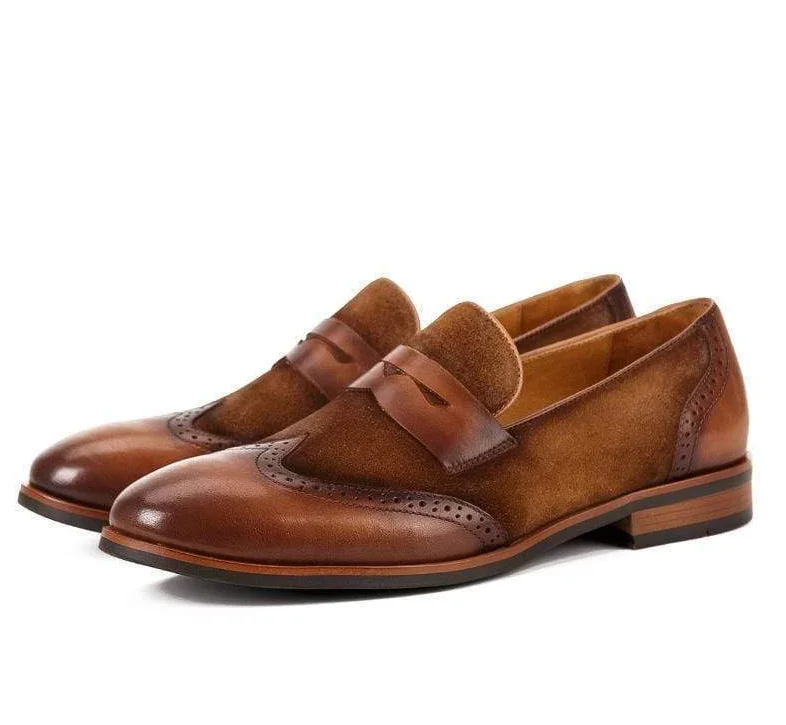 

Bullock Pu Leather Men's Loafers Color Matching Shoes Slip-On Spring/Autumn Mens Shoes Casual Calzado Hombre F225