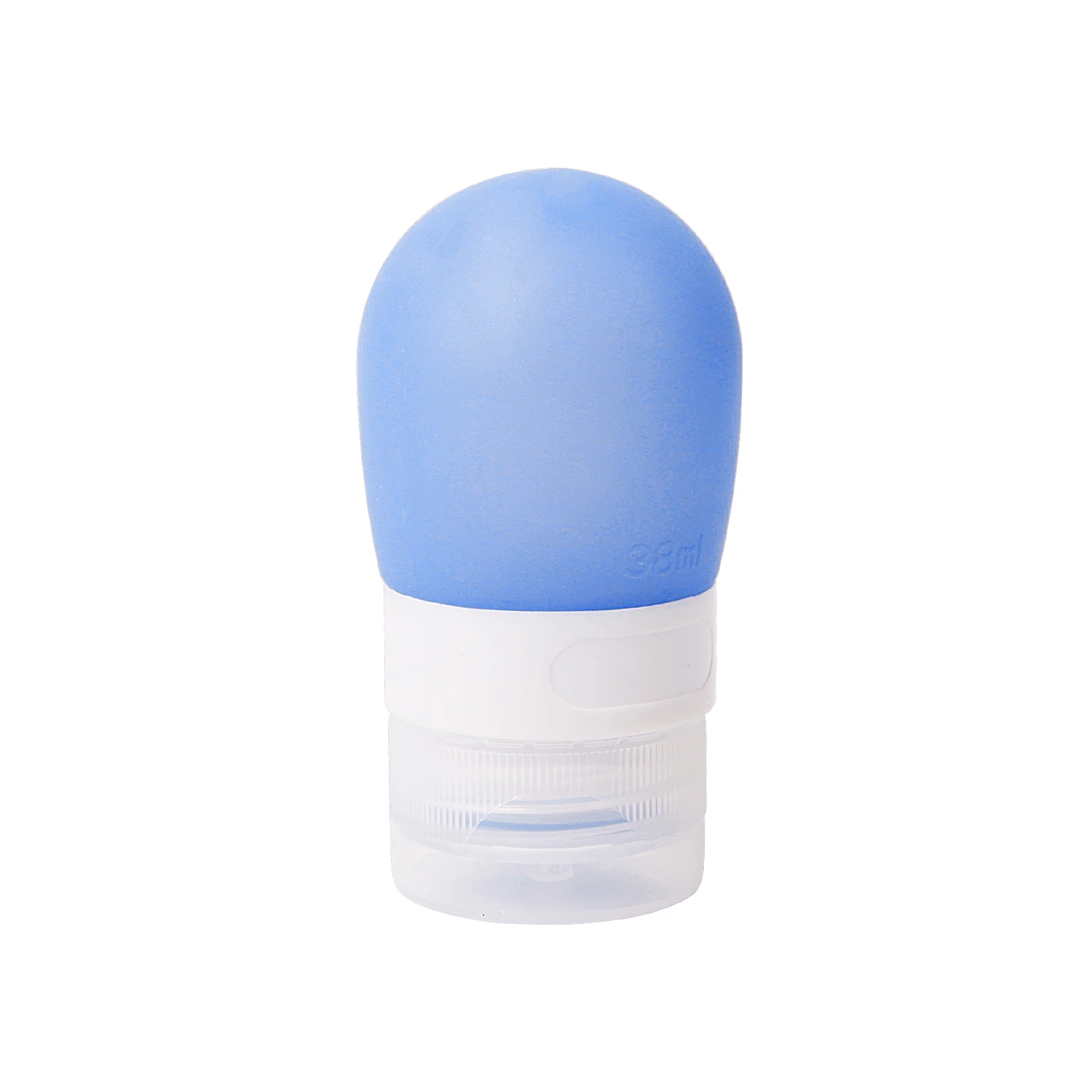 38ML-Blue Портативная силиконовая бутылка для многоразового использования пустой Упаковочный пресс для лосьона шампунь Косметическая легкосжимаемая тара 38 мл 60 мл 80 мл - Цвет: 38ML-Blue