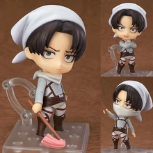 

417 Levi Ackerman Toy Action Figures Anime Attack on Titan Shingeki no Kyojin Cleaning Ver. Movable Joints Statue Figurine Toys