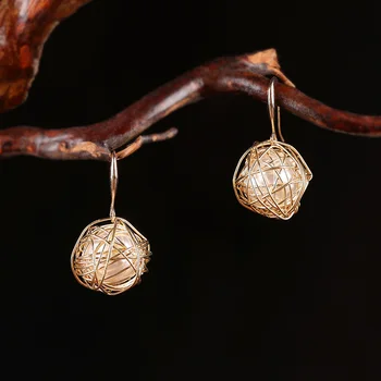 

High quality openwork earrings imitation pearl earrings