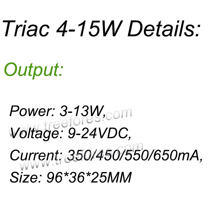 3W 5 Вт 8 Вт 10 Вт 12 Вт 15 Вт Triac затемняющий источник питания 200/250/300/350/450/550 мА светодиодный трансформатор с регулируемой яркостью