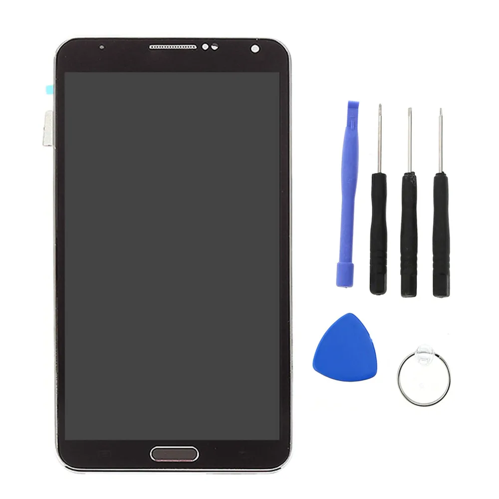 black with tools N9005 ЖК-дисплей для samsung Galaxy Note 3, сенсорный экран, дигитайзер, рамка, кнопка домой, запчасти, N9005 дисплей для samsung note 3, ЖК-дисплей - Цвет: black with tools