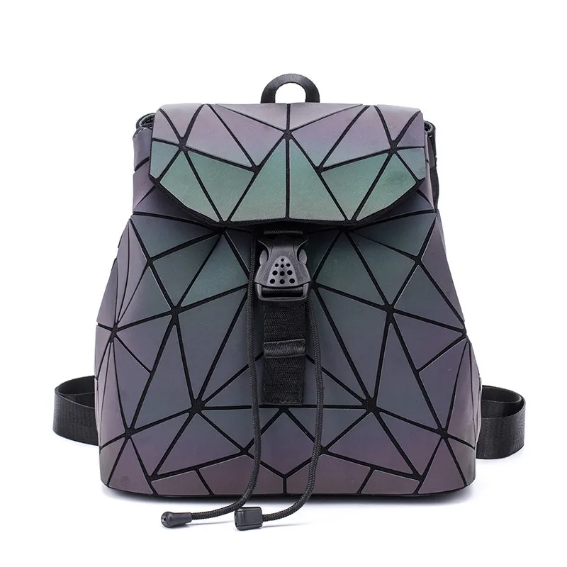 

Small Backpack Women Holographic Sequin Female Backpacks for Teenage Girls Bagpack Drawstring Bag Designer Korean Style
