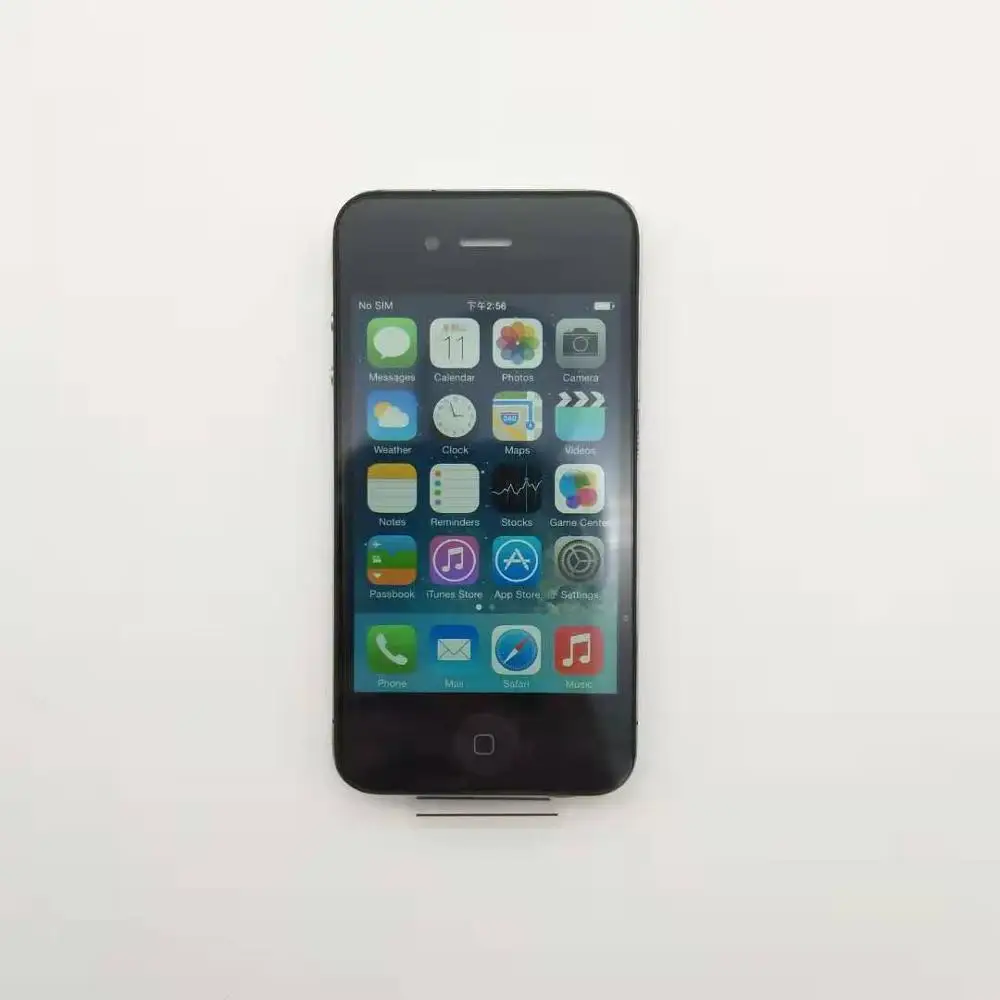 Разблокированный телефон Apple iPhone 4, 16 Гб ПЗУ, двухъядерный, 3,5 дюймов, GSM WCDMA, 3g, Wi-Fi, gps, 5MP камера, использованный мобильный телефон, отремонтированный - Цвет: Черный