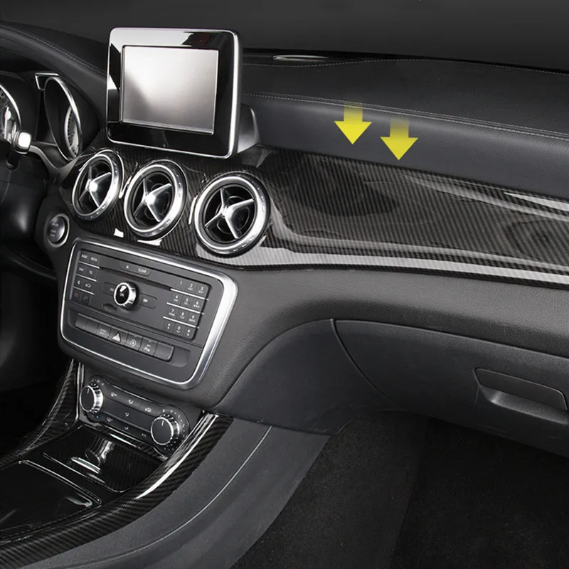 Декоративная панель центральной консоли из углеродного волокна для Mercedes Benz GLA X156