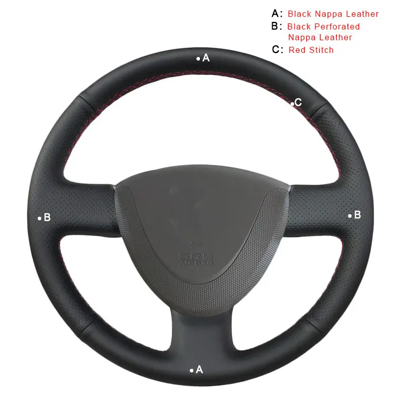 Top Layer Leather Авто оплетка на руль чехол для Honda City 2002-2008 Fit Jazz 2001-2007 автомобильные чехлы интерьерные аксессуары автостайлинг - Название цвета: Top Layer Leather