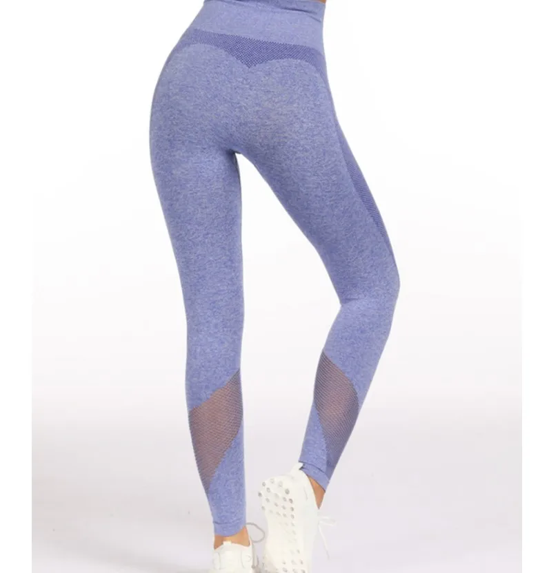 

Seamless Calf Hollow out Sports gym pants High Waist Push Up yoga Leggings Pantalones deportivos mujer Running Athletic pants