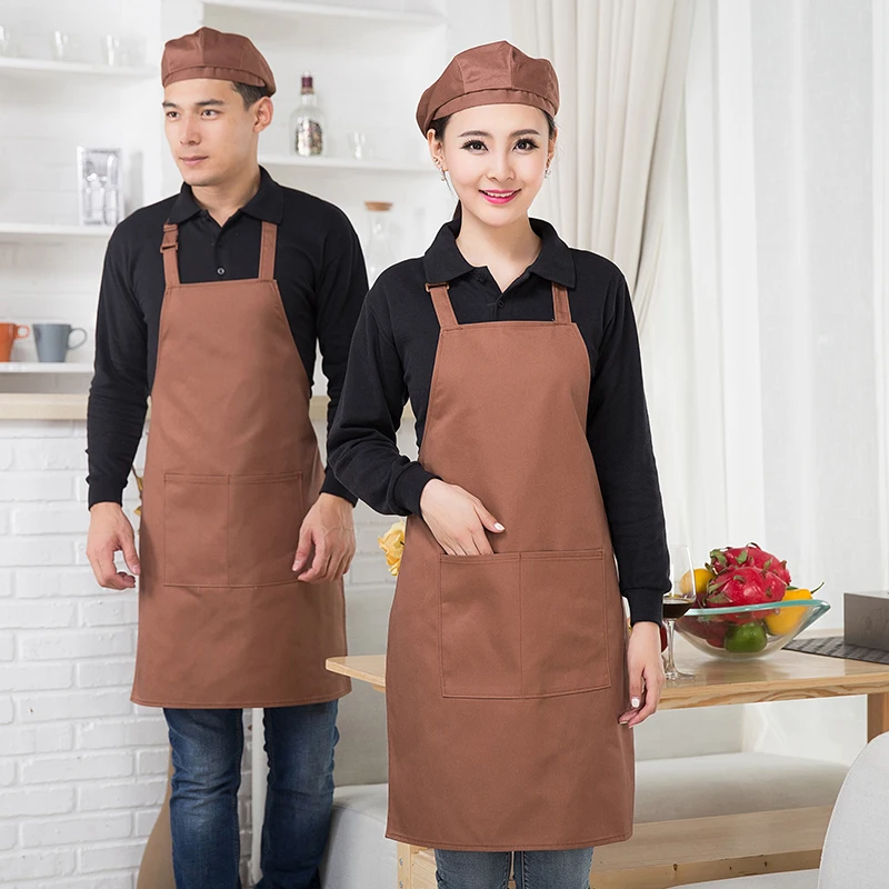 Apron printed LOGO white apron supermarket hot pot shop fruit shop tea shop catering hotel work apron