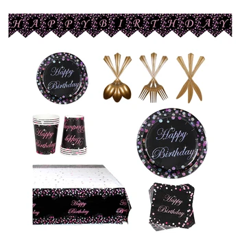 

Sparkling 50th Birthday Party Kit for 8 Guests Includes Tableware & Decorations