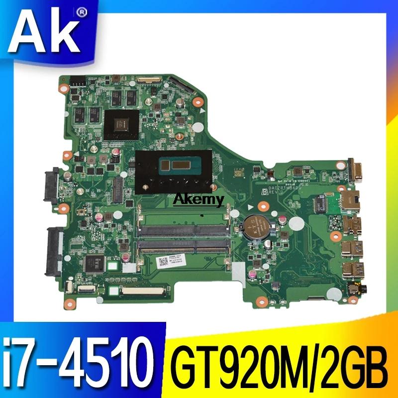 

DA0ZRTMB6D0 motherboard for ACER E5-573 E5-573G notebook motherboard CPU i7 4510U GT920M 2G DDR3 100% test work
