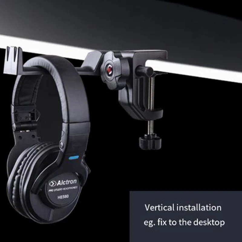 Hot Alctron MAS003 Steel Universal Headphone Destop Mount Holder Hanger Headset Shelf Rack Earphones Stand for Gaming Studio